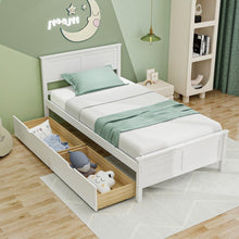 Charger l'image dans la galerie, Costway Furniture:Modern Bed Frame with Storage Drawers