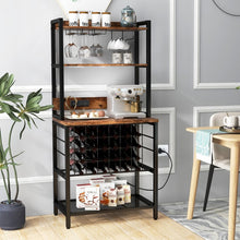 Load image into Gallery viewer, Costway Industrial Style Wine Cabinet Bar with Glass Rack - Suitable for Bar and Restaurant