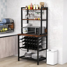 Load image into Gallery viewer, Costway Industrial Style Wine Cabinet Bar with Glass Rack - Suitable for Bar and Restaurant