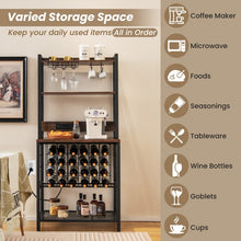 Load image into Gallery viewer, Costway Industrial Style Wine Cabinet Bar with Glass Rack - Suitable for Bar and Restaurant