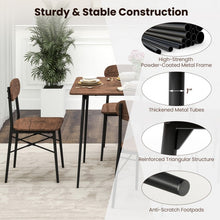 Load image into Gallery viewer, Industrial Style Dining Table Set 5-Piece Set with Wide Seats - Suitable for Kitchen and Dining Room