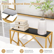 Load image into Gallery viewer, Costway Modern Entryway Table with Metal Frame - Suitable for Living Room and Porch