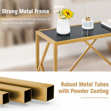 Load image into Gallery viewer, Costway Modern Entryway Table with Metal Frame - Suitable for Living Room and Porch