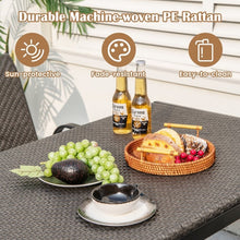 Load image into Gallery viewer, Outdoor Black Wicker Dining Room Table Outside - Suitable for Patio and Backyard