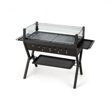 Load image into Gallery viewer, Outdoor Camping Portable Black Windproof Seasoning Rack BBQ Grill Charcoal Stove
