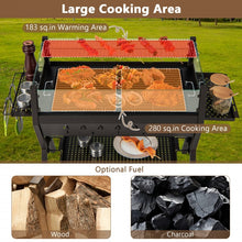 Load image into Gallery viewer, Outdoor Camping Portable Black Windproof Seasoning Rack BBQ Grill Charcoal Stove