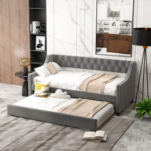 Load image into Gallery viewer, Costway Furniture:Modern Minimalist Grey 2-Seater Sofa Bed with Soft Cushions