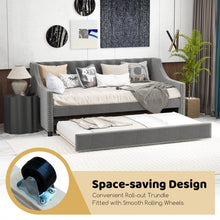 Load image into Gallery viewer, Costway Furniture:Modern Minimalist Grey 2-Seater Sofa Bed with Soft Cushions