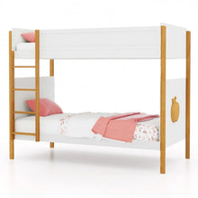 Load image into Gallery viewer, Adorable Kids Bunk Bed with Ladder and Wooden Frame