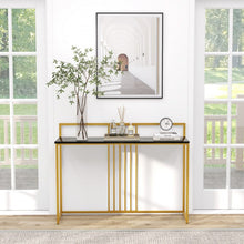 Load image into Gallery viewer, Costway Modern Narrow Entryway Table with Marble Top - Suitable for Living Room and Entryway