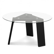 Charger l'image dans la galerie, Costway Modern Round Coffee Table with Glass Top - Suitable for Living Room and Cafe