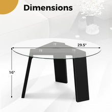 Charger l'image dans la galerie, Costway Modern Round Coffee Table with Glass Top - Suitable for Living Room and Cafe