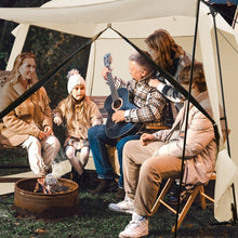 Load image into Gallery viewer, 10x10 Feet Outdoor Beige Screened Canopy Tent with Zipper Doors