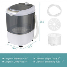 Charger l'image dans la galerie, Costway Portable Single-Tub Mini Semi-Automatic Washing Machine