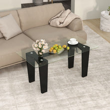 Load image into Gallery viewer, Modern Glass Coffee Table - Rectangular Table for Living Room and Office