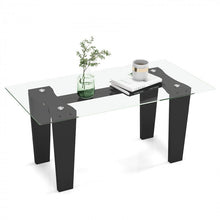 Load image into Gallery viewer, Modern Glass Coffee Table - Rectangular Table for Living Room and Office