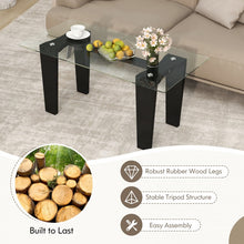Load image into Gallery viewer, Modern Glass Coffee Table - Rectangular Table for Living Room and Office