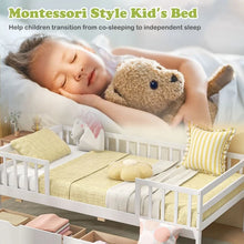 Load image into Gallery viewer, Costway Furniture:White Sofa Bed with Drawers and Safety Guard Rails