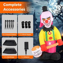 Load image into Gallery viewer, Halloween Inflatable Spinning Clown with Hammer and Automatic Head Movement - Suitable for Halloween Party Decorations