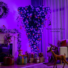Load image into Gallery viewer, Halloween Upside Down Christmas Tree with Built-in Purple LED Lights - Suitable for Halloween Party Decorations