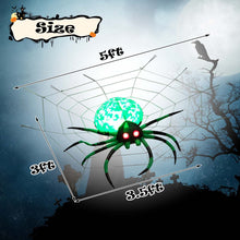 Load image into Gallery viewer, Halloween Inflatable Green Spider - Suitable for Halloween Decorations and Haunted Houses