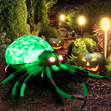 Load image into Gallery viewer, Halloween Inflatable Green Spider - Suitable for Halloween Decorations and Haunted Houses