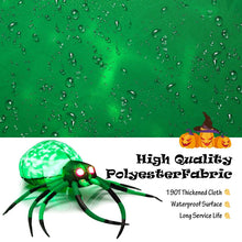 Load image into Gallery viewer, Halloween Inflatable Green Spider - Suitable for Halloween Decorations and Haunted Houses