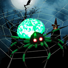 Load image into Gallery viewer, Halloween Inflatable Green Spider - Suitable for Halloween Decorations and Haunted Houses