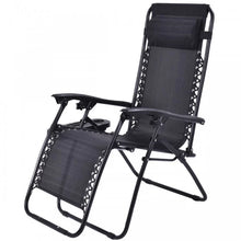 Load image into Gallery viewer, Outdoor Patio Pool Zero Gravity Folding Lounge Chair 2-Piece Set