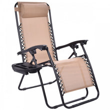 Load image into Gallery viewer, Outdoor Patio Pool Zero Gravity Folding Lounge Chair 2-Piece Set