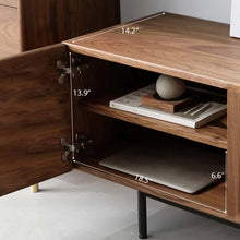 Load image into Gallery viewer, Modern Minimalist TV Stand Floor Cabinet with 4 Doors and Double Shelves - Suitable for Living Room