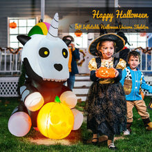 Load image into Gallery viewer, Halloween Inflatable Skeleton Unicorn with Pumpkin Lights - Suitable for Halloween Parties
