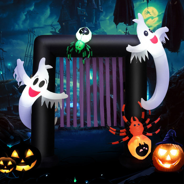 Halloween Inflatable Archway with Built-in LED Lights - Suitable for Halloween Decorations