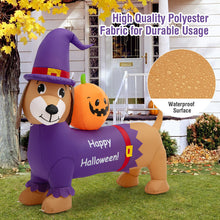 Load image into Gallery viewer, Halloween Inflatable Dachshund with Pumpkin - Suitable for Trick-or-Treat Events and Haunted Houses
