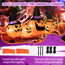 Load image into Gallery viewer, Halloween Inflatable Pumpkin 5-Piece Set with LED Lights and Blower - Suitable for Halloween Decorations
