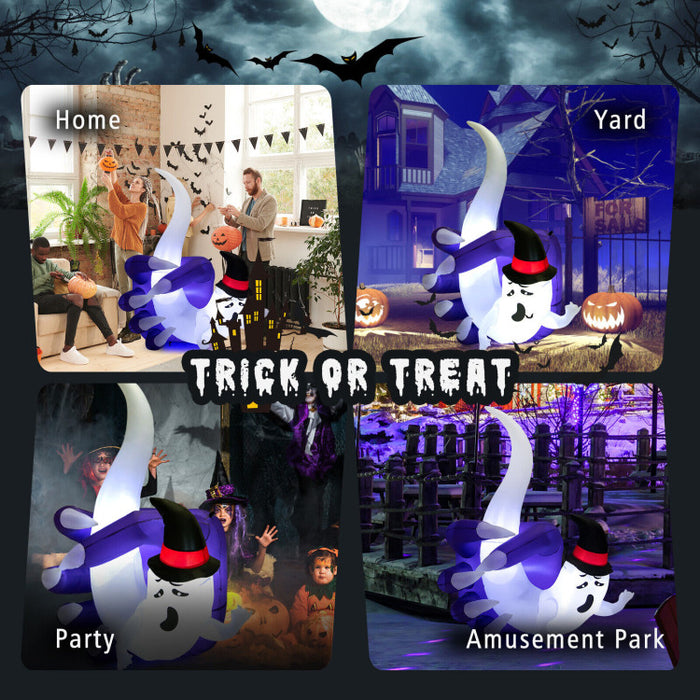Halloween Inflatable Hand-Held Ghost with Built-in Blower - Suitable for Halloween Decorations