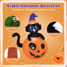 Load image into Gallery viewer, Halloween Inflatable Pumpkin and Witch Black Cat - Suitable for Halloween Decorations and Parties
