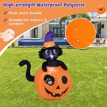 Load image into Gallery viewer, Halloween Inflatable Pumpkin and Witch Black Cat - Suitable for Halloween Decorations and Parties
