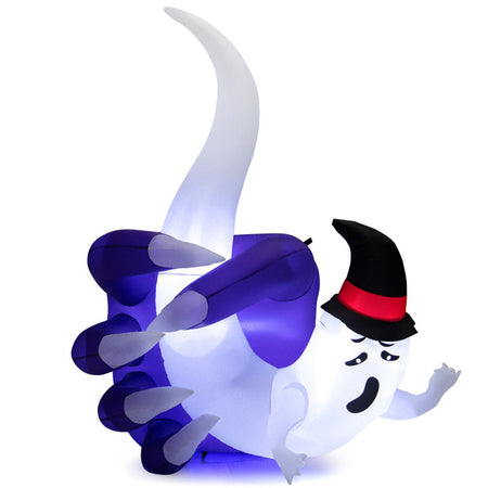 Halloween Inflatable Hand-Held Ghost with Built-in Blower - Suitable for Halloween Decorations