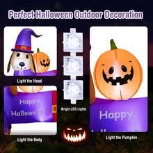 Load image into Gallery viewer, Halloween Inflatable Dachshund with Pumpkin - Suitable for Trick-or-Treat Events and Haunted Houses

