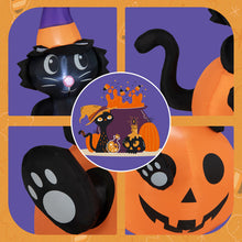 Load image into Gallery viewer, Halloween Inflatable Pumpkin and Witch Black Cat - Suitable for Halloween Decorations and Parties
