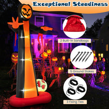 Load image into Gallery viewer, Halloween Inflatable Grim Reaper Giant Ghost with Built-in Blower and LED Lights - Suitable for Halloween Decorations

