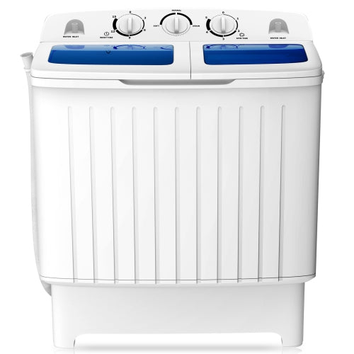 Goplus Portable Mini Compact Twin Tub Washing Machine Washer / Spin Dryer - 17.6lb Capacity
