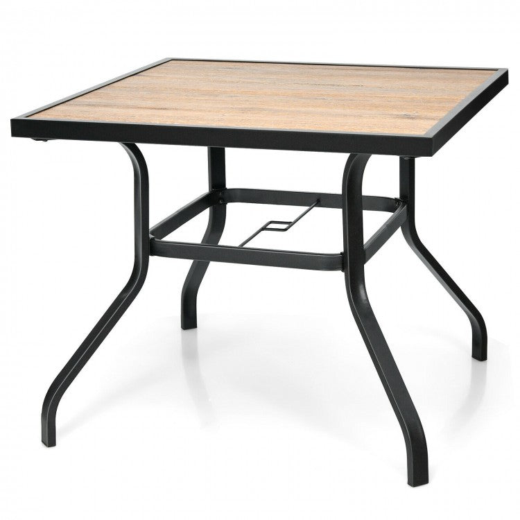 Outdoor Industrial Style Small Dining Table - Suitable for Patio, Poolside, and Backyard
