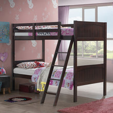 Load image into Gallery viewer, Costway Solid Wood Bunk Bed with Ladder and Safety Guardrails - Suitable for Bedroom, Dormitory, and Apartment
