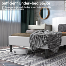 Load image into Gallery viewer, Modern Minimalist Button-Tufted Headboard Storage Bed Frame
