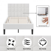 Load image into Gallery viewer, Modern Minimalist Button-Tufted Headboard Storage Bed Frame
