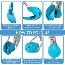 Charger l&#39;image dans la galerie, Costway Blue Pop-Up Canopy Tent with Portable Bag - Suitable for Beach, Backyard, Camping, and Travel
