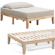 Load image into Gallery viewer, Full-Size Solid Wood Bed Frame with 10.5-Inch Under-Bed Storage Space
