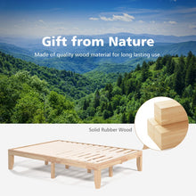 Load image into Gallery viewer, Full-Size Solid Wood Bed Frame with 10.5-Inch Under-Bed Storage Space
